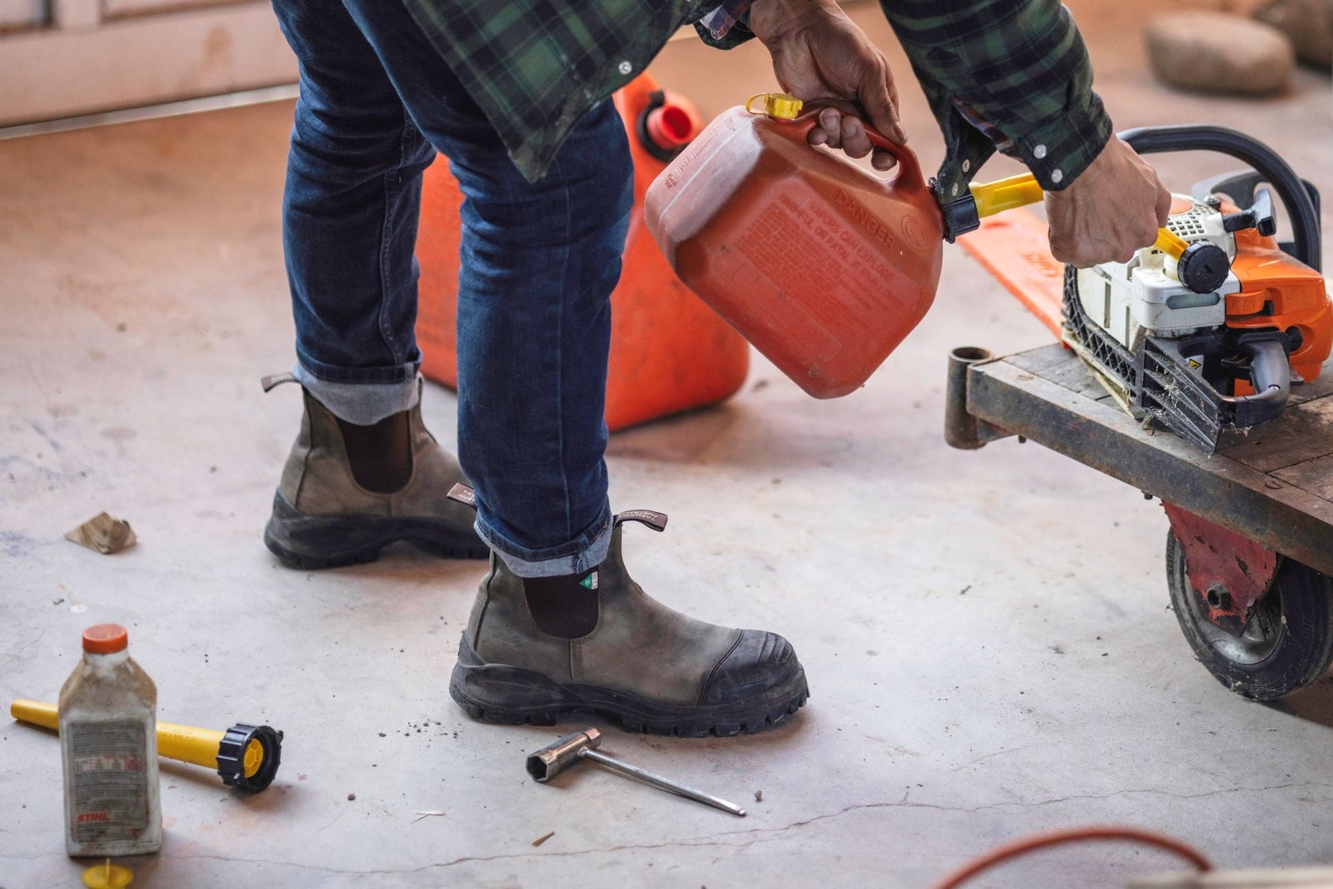 Blundstone CSA XFR 962 - Rustic Brown Leather | Work & Safety Boot Rubber Toe Cap - Grady’s Feet Essentials - Blundstone