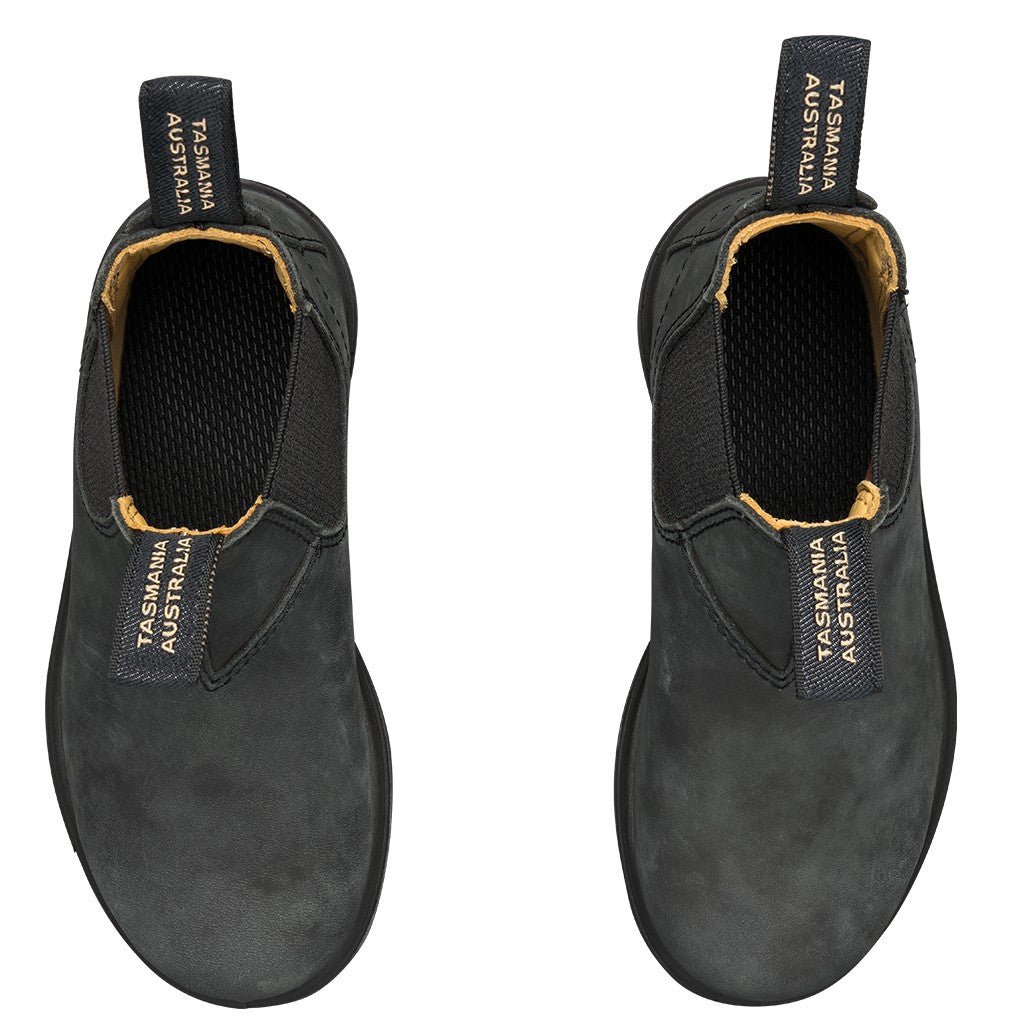 Blundstone Kids 1325 - Rustic Black Leather | Lightweight, Durable Pull - On Boots - Grady’s Feet Essentials - Blundstone