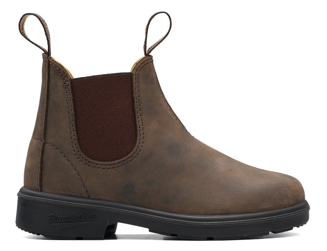 Blundstone Kids 565 - Rustic Brown Leather | Lightweight, Durable Pull - On Boots - Grady’s Feet Essentials - Blundstone