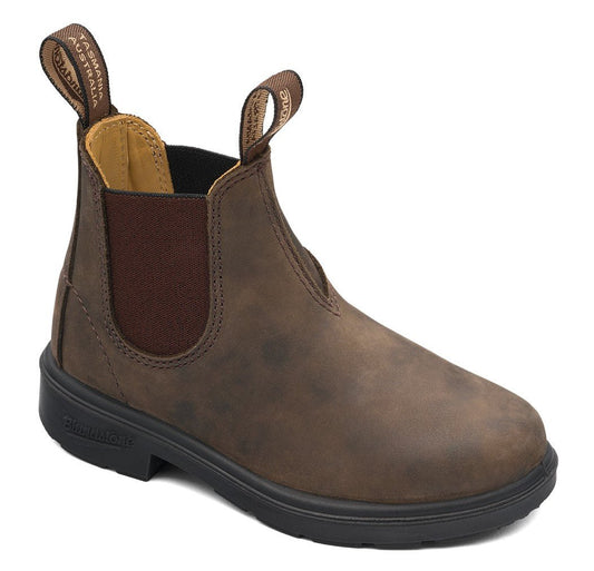 Blundstone Kids 565 - Rustic Brown Leather | Lightweight, Durable Pull - On Boots - Grady’s Feet Essentials - Blundstone