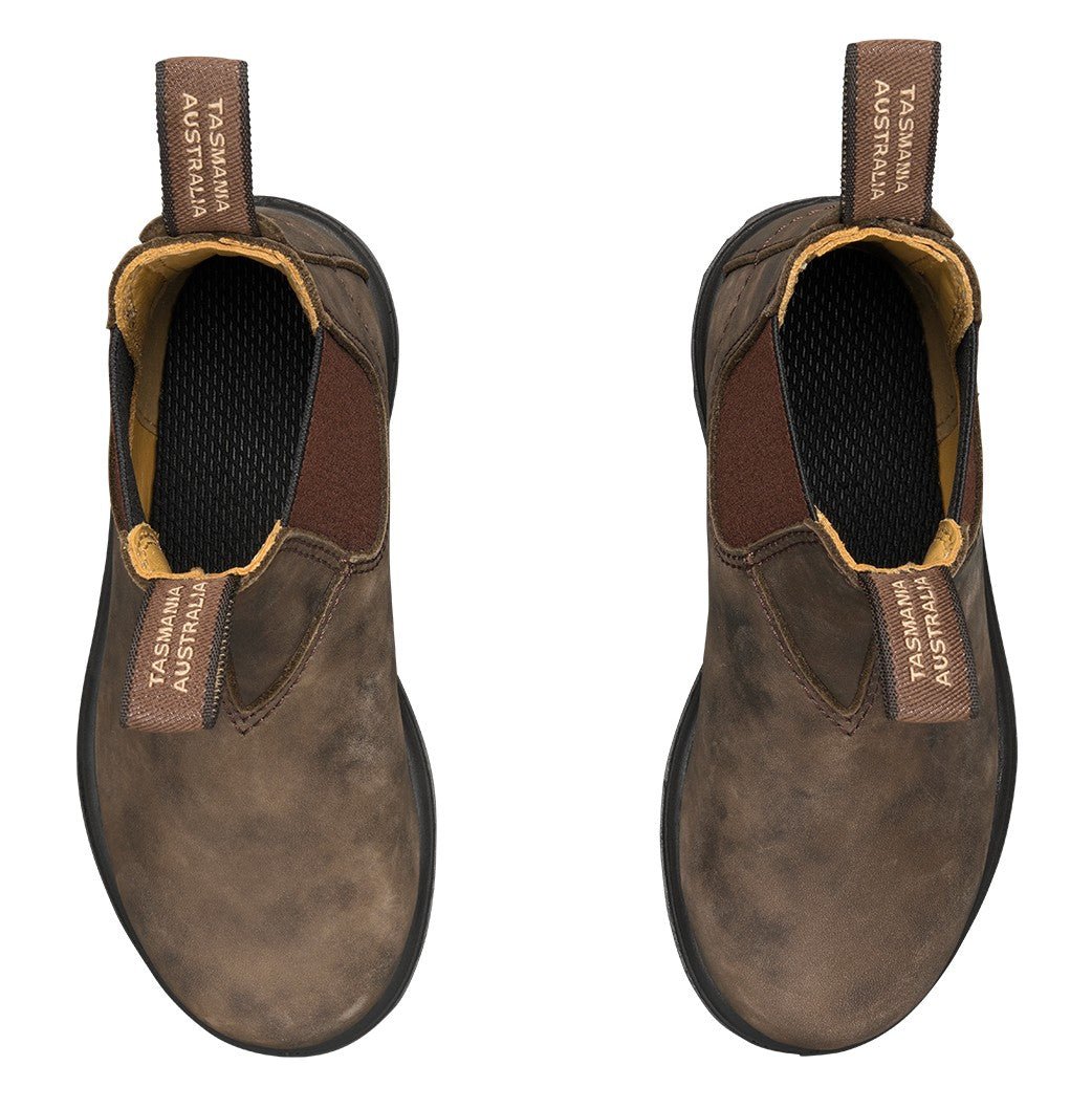 Blundstone Kids 565 - Rustic Brown Leather | Lightweight, Durable Pull - On Boots - Grady’s Feet Essentials - Blundstone