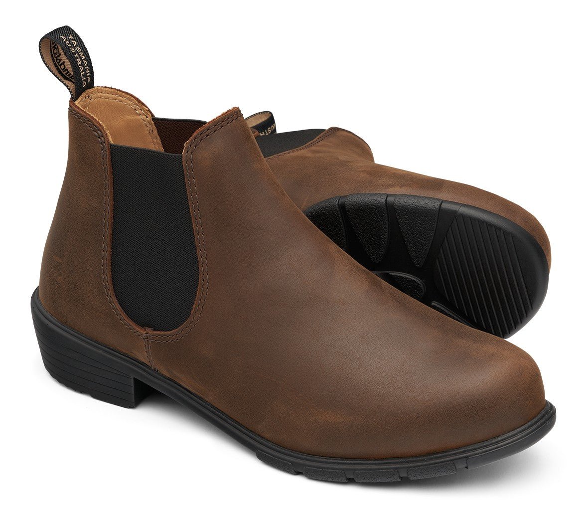 Blundstone Women's Low Heel 1970 - Antique Brown Leather | Lightweight, Durable Pull - On Boots - Grady’s Feet Essentials - Blundstone