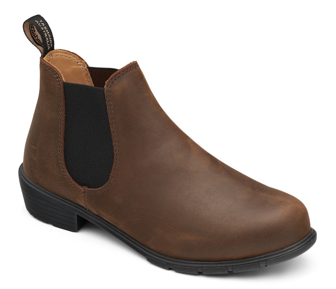 Blundstone Women's Low Heel 1970 - Antique Brown Leather | Lightweight, Durable Pull - On Boots - Grady’s Feet Essentials - Blundstone