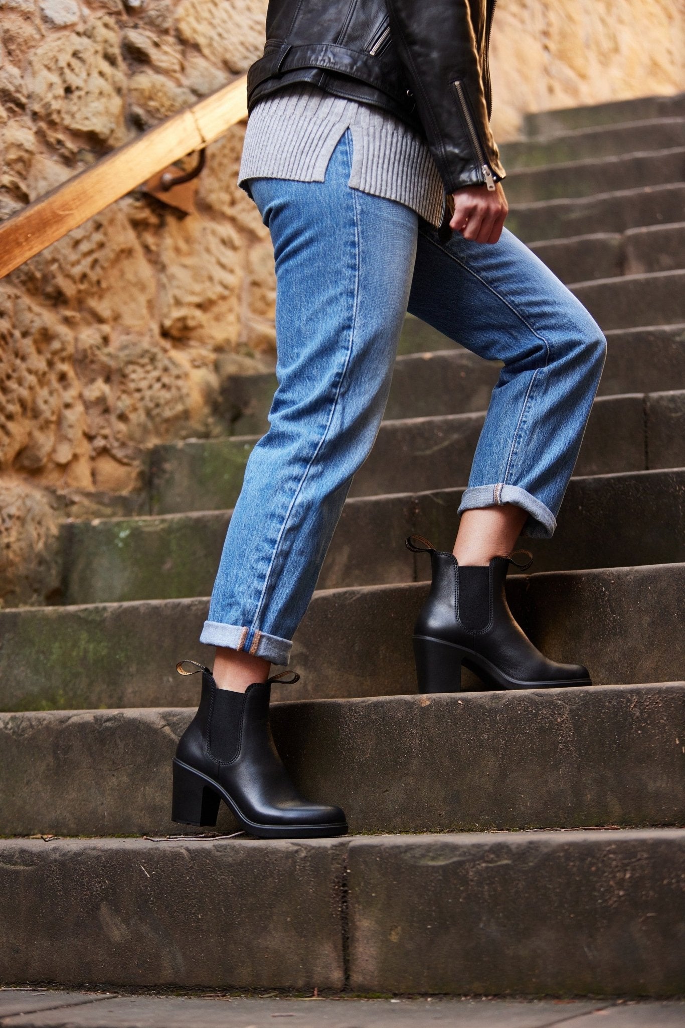 Blundstone Women's Series High Heel 2365 - Black Leather | Lightweight, Durable Pull - On Boots - Grady’s Feet Essentials - Blundstone