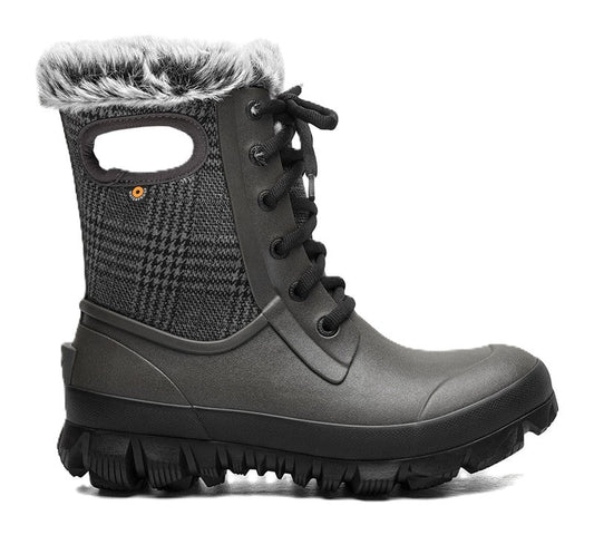 BOGS Arcata Plaid Women's Winter Boots - Cement Multi | Warm & Waterproof - Grady’s Feet Essentials - Bogs