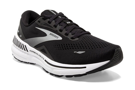 Brooks Men's Adrenaline GTS 23 Black/White/Silver Running Shoe - Grady’s Feet Essentials - Brooks