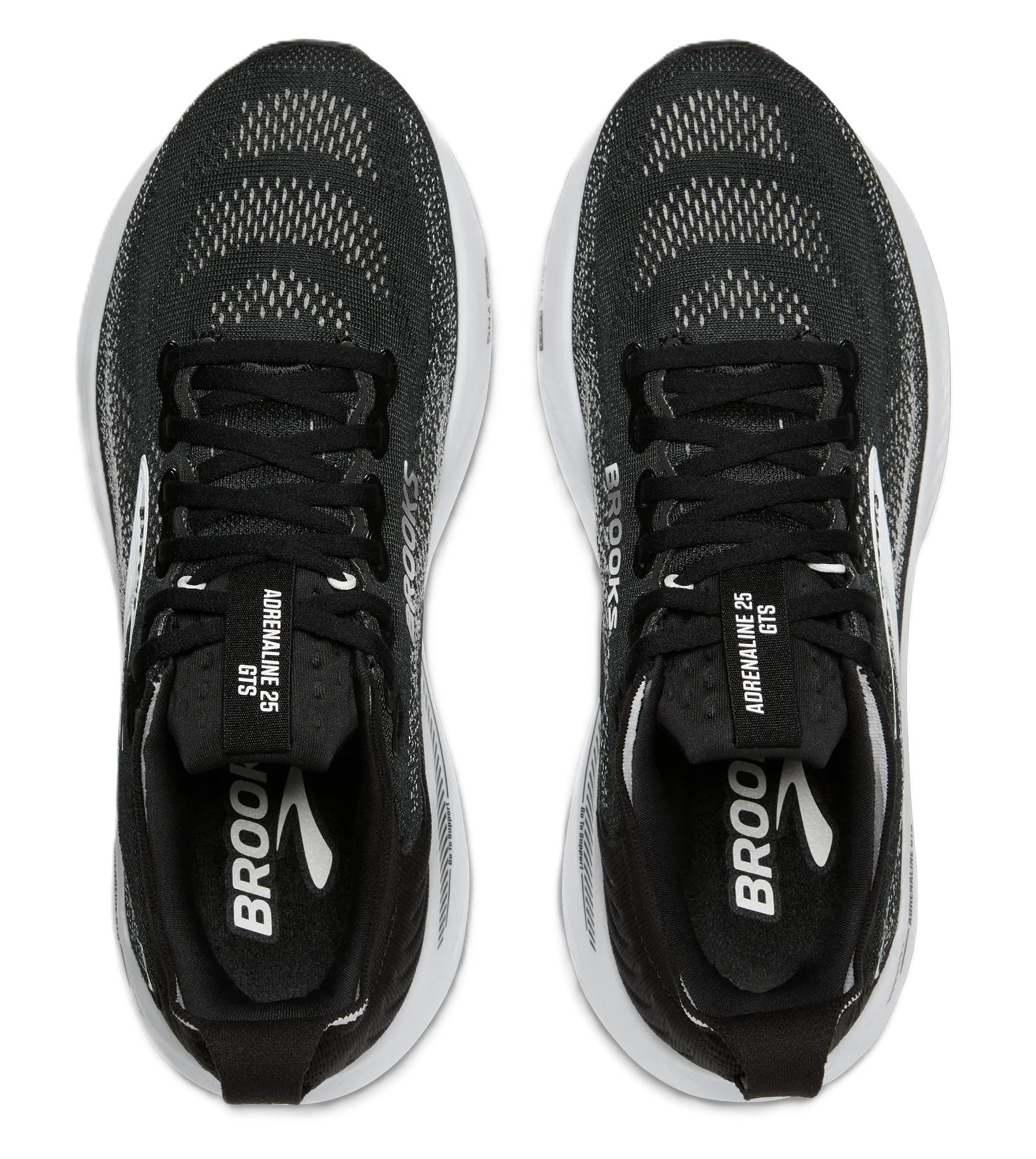 Brooks Men's Adrenaline GTS 25 - Black/Grey/White | Run & Walk Support - Grady’s Feet Essentials - Brooks
