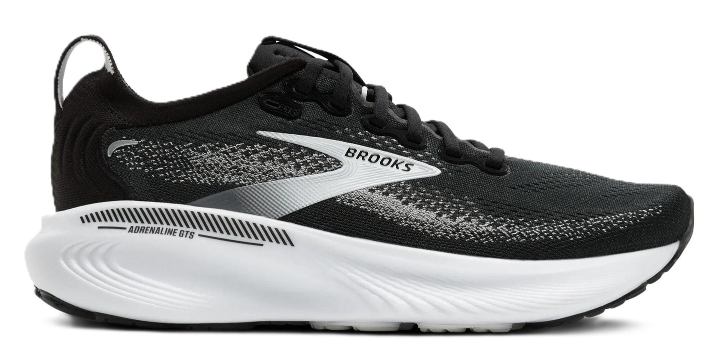 Brooks Men's Adrenaline GTS 25 - Black/Grey/White | Run & Walk Support - Grady’s Feet Essentials - Brooks