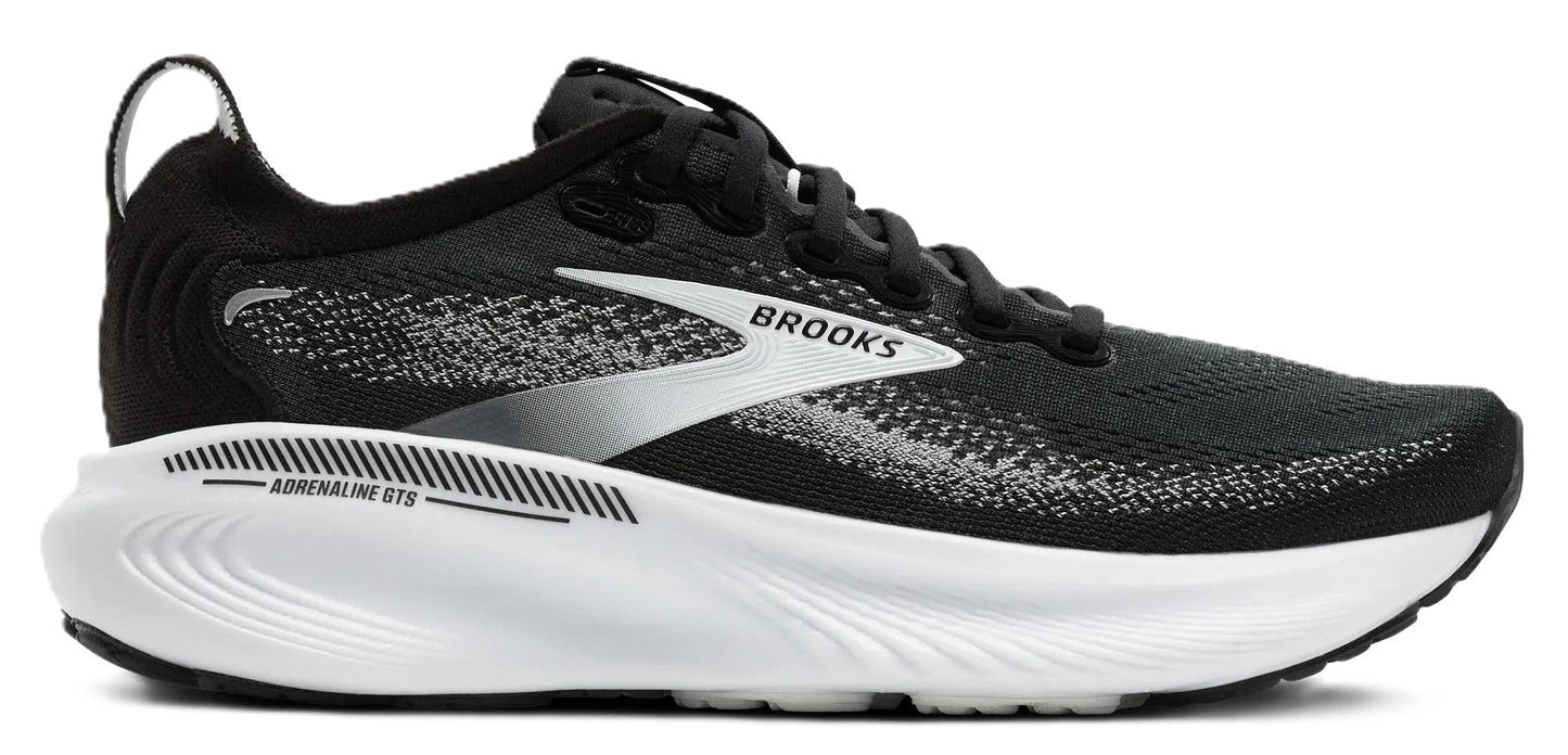 Brooks Women's Adrenaline GTS 25 - Black/Grey/White | Run & Walk Support - Grady’s Feet Essentials - Brooks