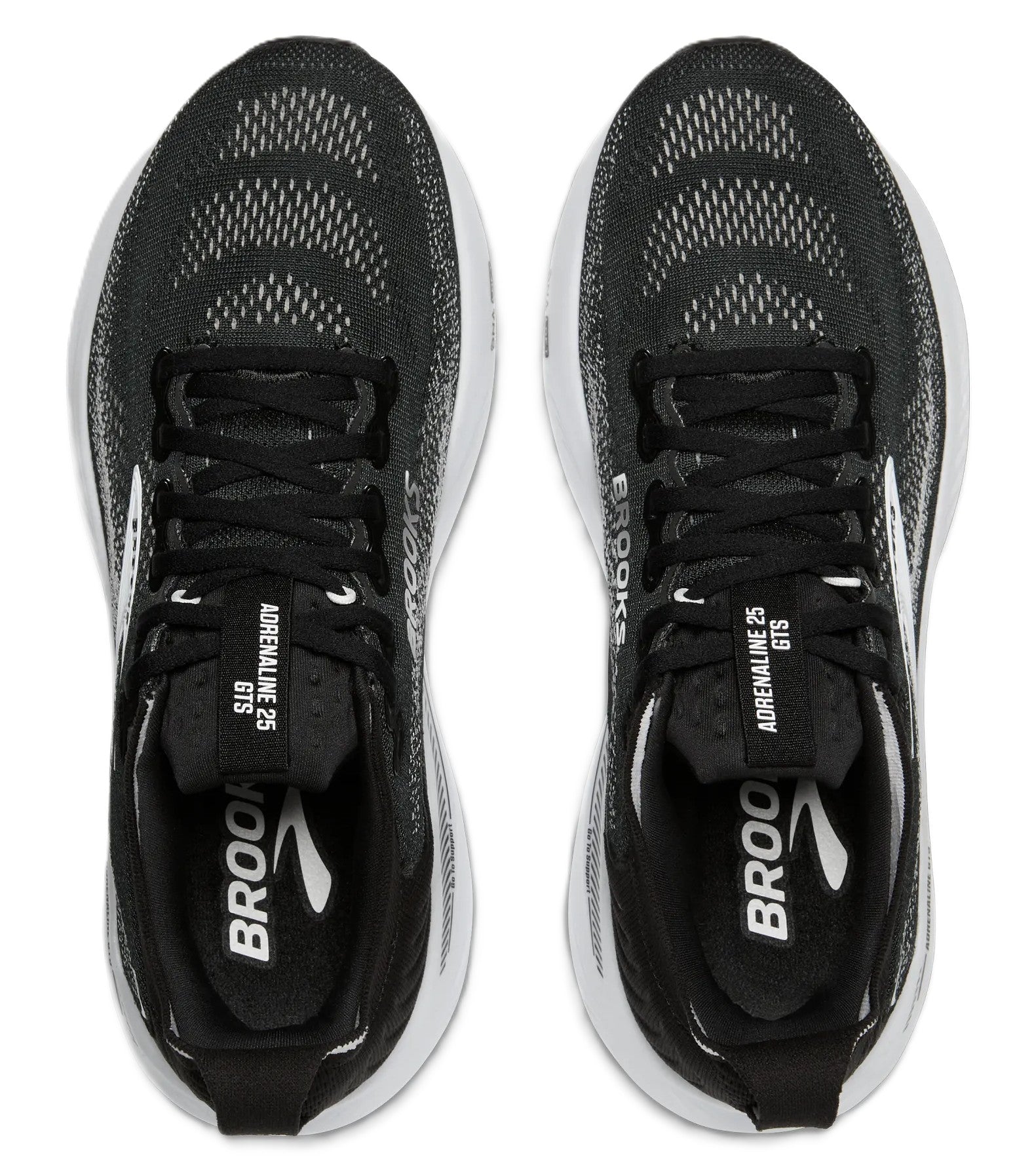 Brooks Women's Adrenaline GTS 25 - Black/Grey/White | Run & Walk Support - Grady’s Feet Essentials - Brooks