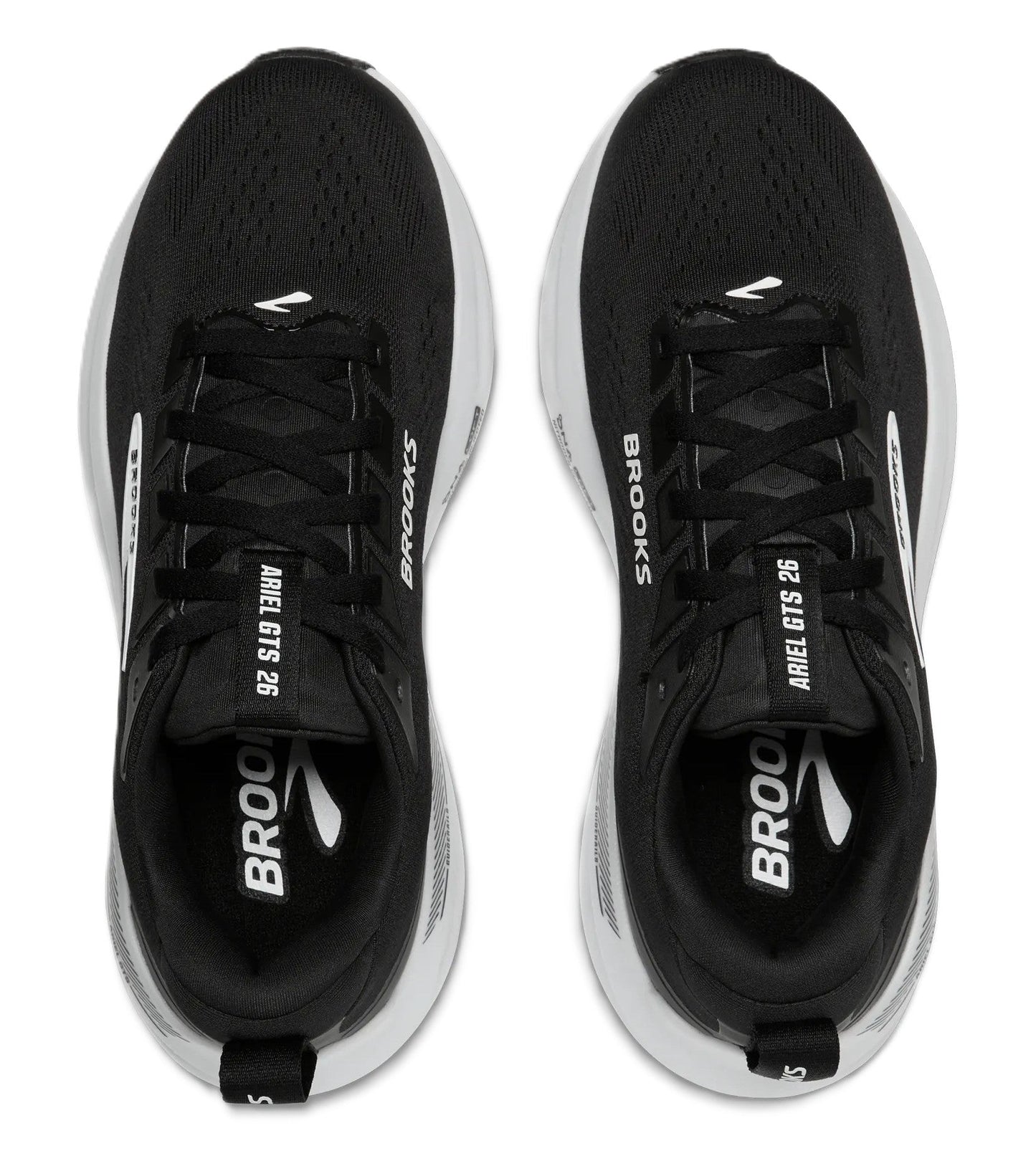 Brooks Women's Ariel GTS 26 - Black Grey White | Run & Walk Balanced Cushion - Grady’s Feet Essentials - Brooks