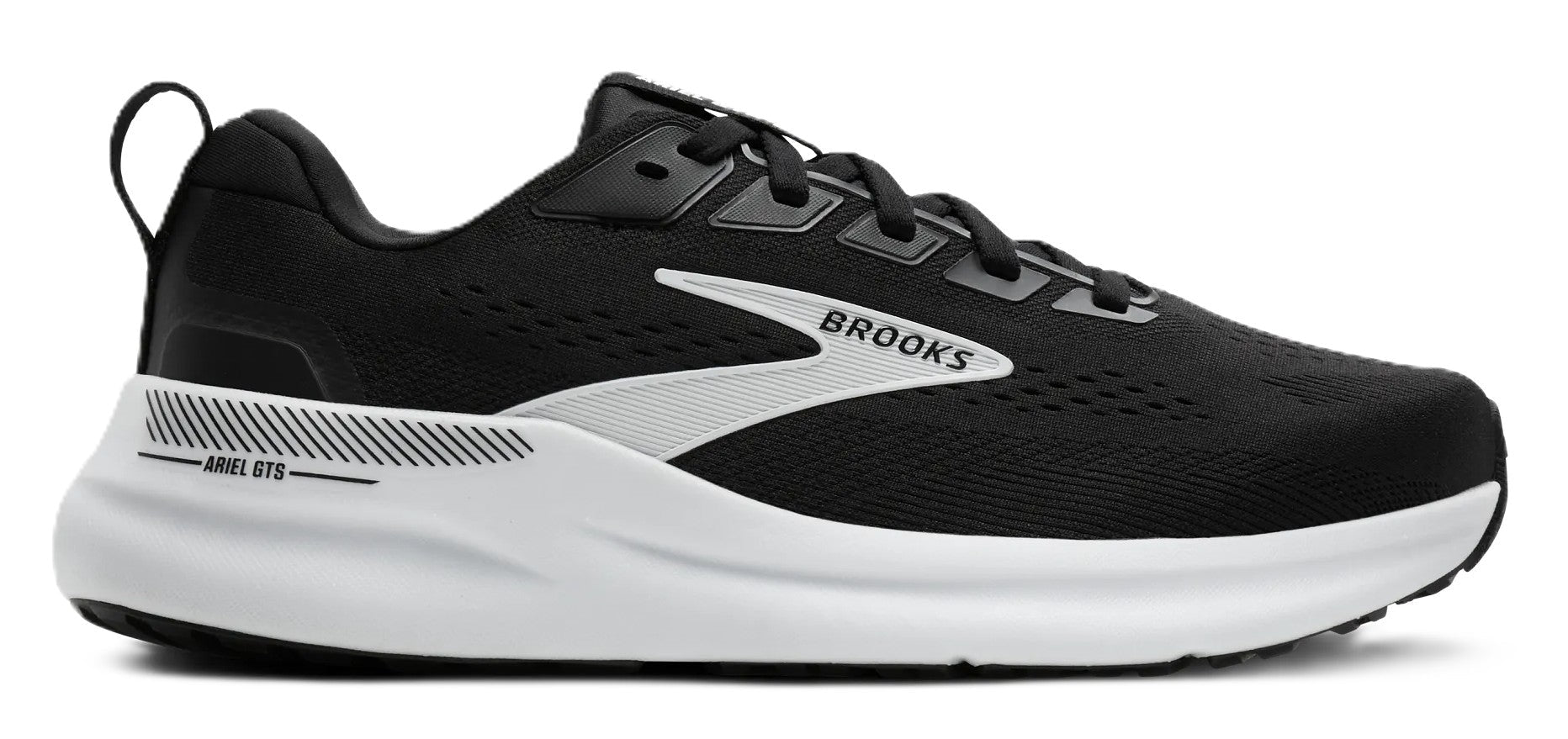 Brooks Women's Ariel GTS 26 - Black Grey White | Run & Walk Balanced Cushion - Grady’s Feet Essentials - Brooks
