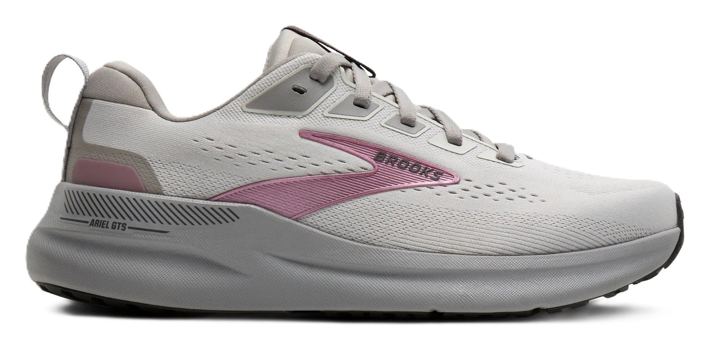 Brooks Women's Ariel GTS 26 - Oyster Mushroom Alloy Pink | Run & Walk Balanced Cushion - Grady’s Feet Essentials - Brooks
