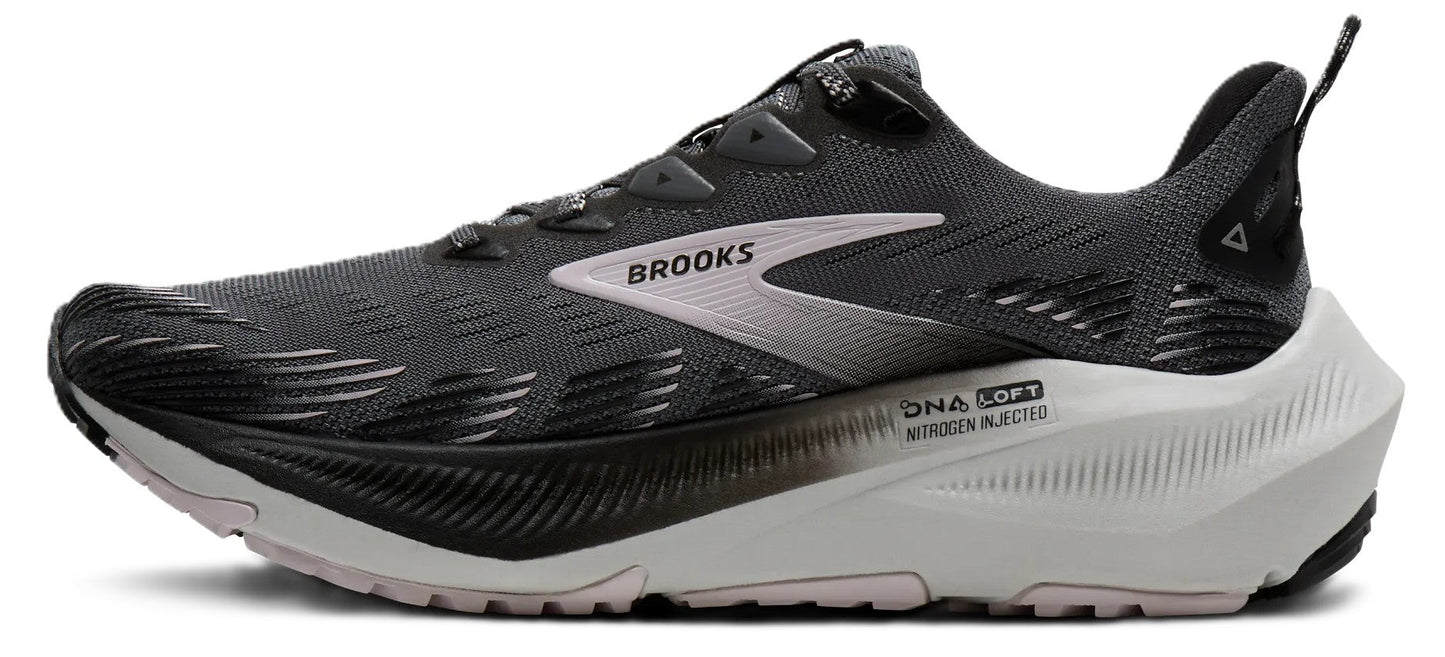 Brooks Women's Ghost Trail Shoe - Poppy Seed/Black/Pink | Run & Walk with Neutral Support - Grady’s Feet Essentials - Brooks