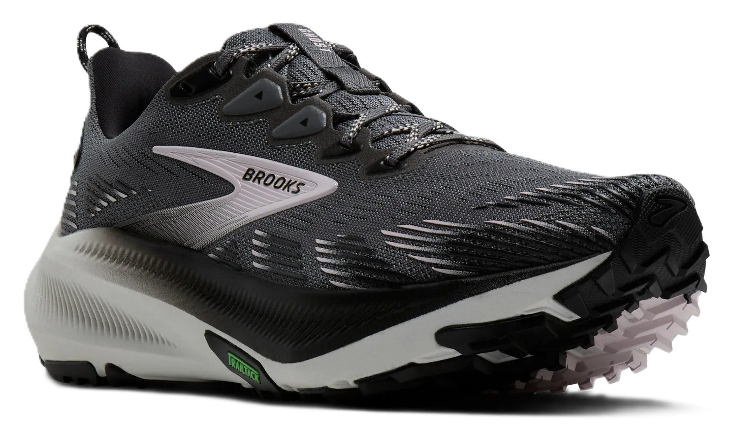 Brooks Women's Ghost Trail Shoe - Poppy Seed/Black/Pink | Run & Walk with Neutral Support - Grady’s Feet Essentials - Brooks