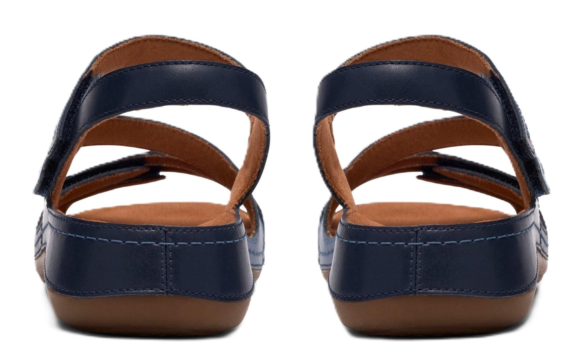 Clarks Women's Cecily Mix Sandal - Blue Combination Leather | Adjustable Straps - Grady’s Feet Essentials - Clarks