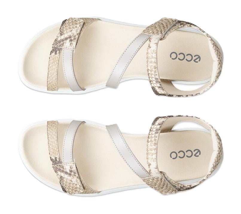 ECCO Women's Soft Sandal - Python/Pure Cashmere Leather | Adjustable Straps, Superior Cushioning - Grady’s Feet Essentials - Ecco