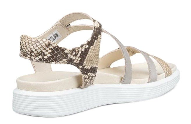 ECCO Women's Soft Sandal - Python/Pure Cashmere Leather | Adjustable Straps, Superior Cushioning - Grady’s Feet Essentials - Ecco