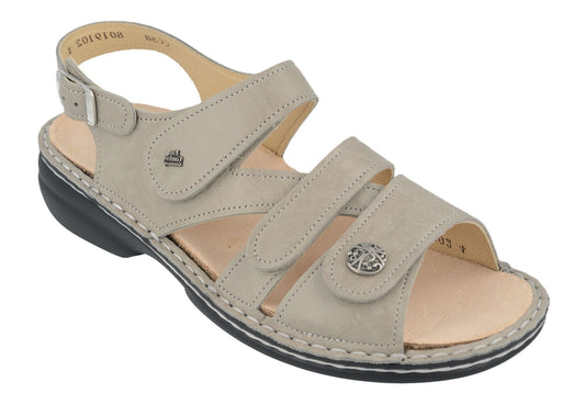 Finn Comfort Gomera Women's Sandal - Taupe Twiga Leather | Orthotic Friendly - Grady’s Feet Essentials - Finn Comfort