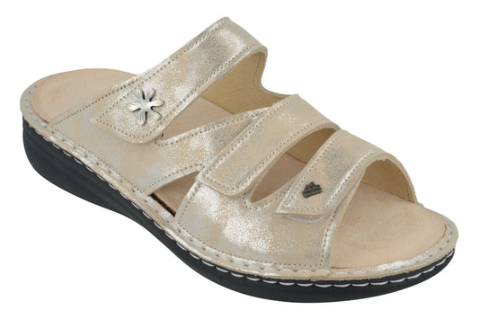 Finn Comfort Grenada Women's Sandal - Shell Cara Leather | Finn Mellow Insole, Orthotic Friendly - Grady’s Feet Essentials - Finn Comfort