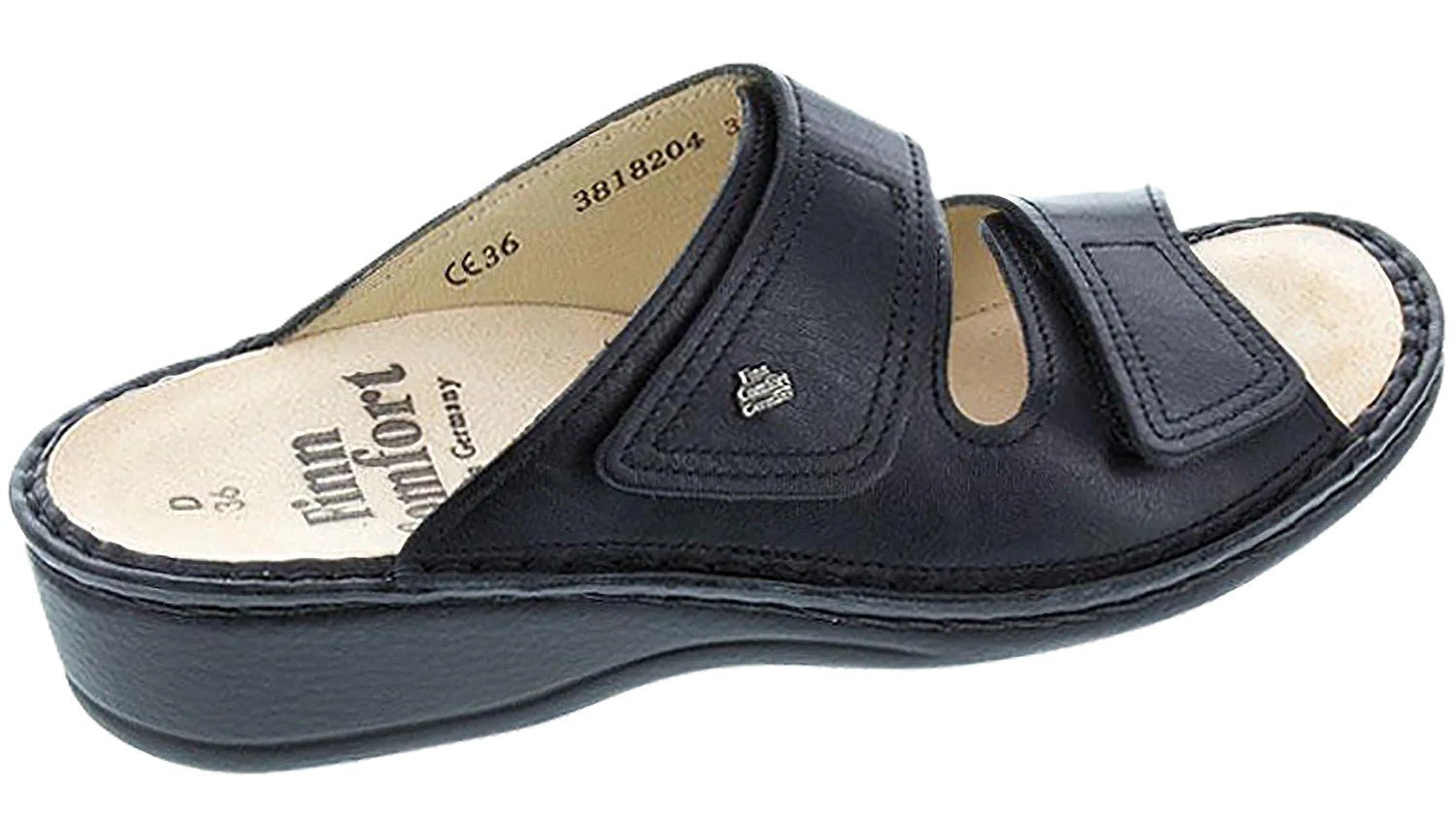 Finn Comfort Jamaica Women's Sandal - Black Leather | Orthotic Friendly - Grady’s Feet Essentials - Finn Comfort