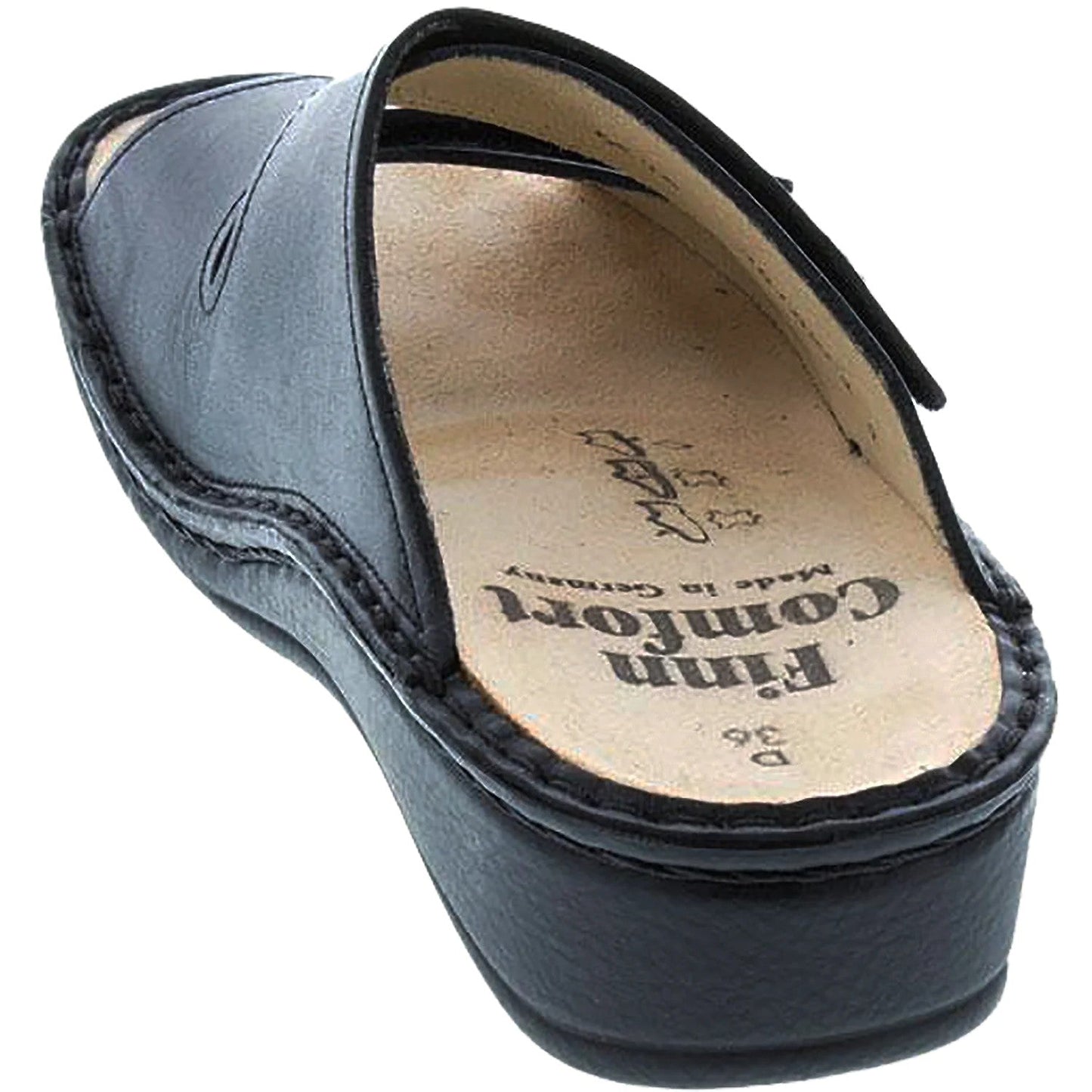 Finn Comfort Jamaica Women's Sandal - Black Leather | Orthotic Friendly - Grady’s Feet Essentials - Finn Comfort