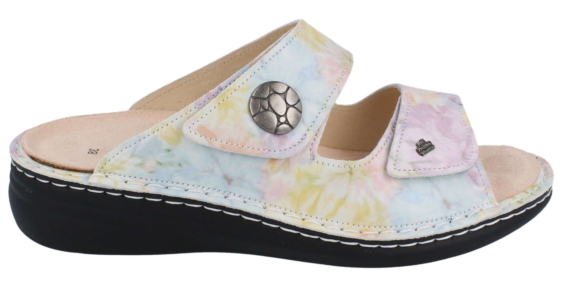 Finn Comfort Moorea Women's Sandal - Confetto Blur Leather | Finn Mellow Insole, Orthotic Friendly - Grady’s Feet Essentials - Finn Comfort