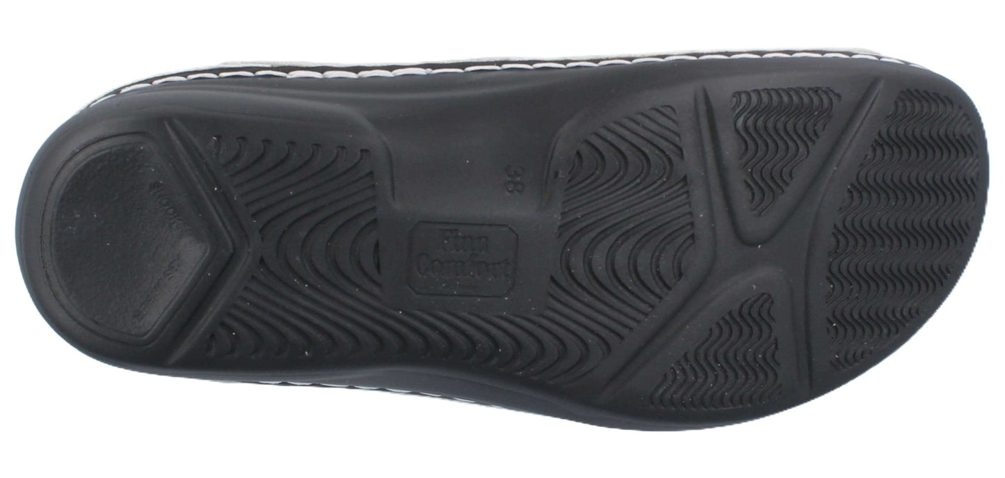 Finn Comfort Moorea Women's Sandal - Confetto Blur Leather | Finn Mellow Insole, Orthotic Friendly - Grady’s Feet Essentials - Finn Comfort