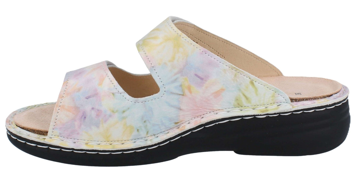 Finn Comfort Moorea Women's Sandal - Confetto Blur Leather | Finn Mellow Insole, Orthotic Friendly - Grady’s Feet Essentials - Finn Comfort