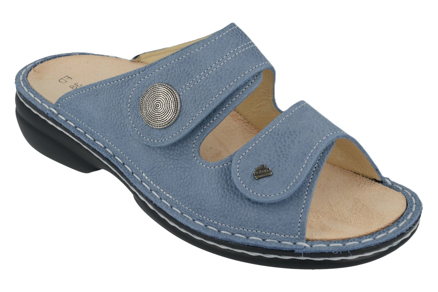 Finn Comfort Sansibar Women's Sandal - Sky Ariell Leather | Orthotic Friendly - Grady’s Feet Essentials - Finn Comfort