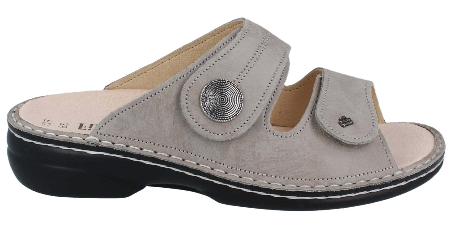 Finn Comfort Sansibar Women's Sandal - Twiga Taupe Leather | Orthotic Friendly - Grady’s Feet Essentials - Finn Comfort