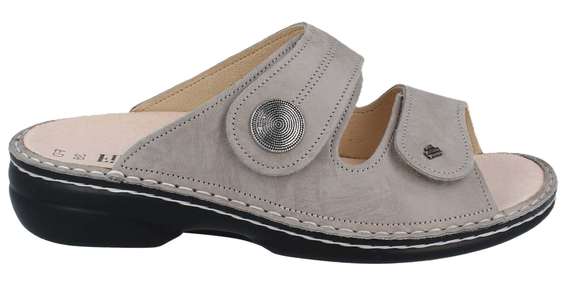 Finn Comfort Sansibar Women's Sandal - Twiga Taupe Leather | Orthotic Friendly - Grady’s Feet Essentials - Finn Comfort