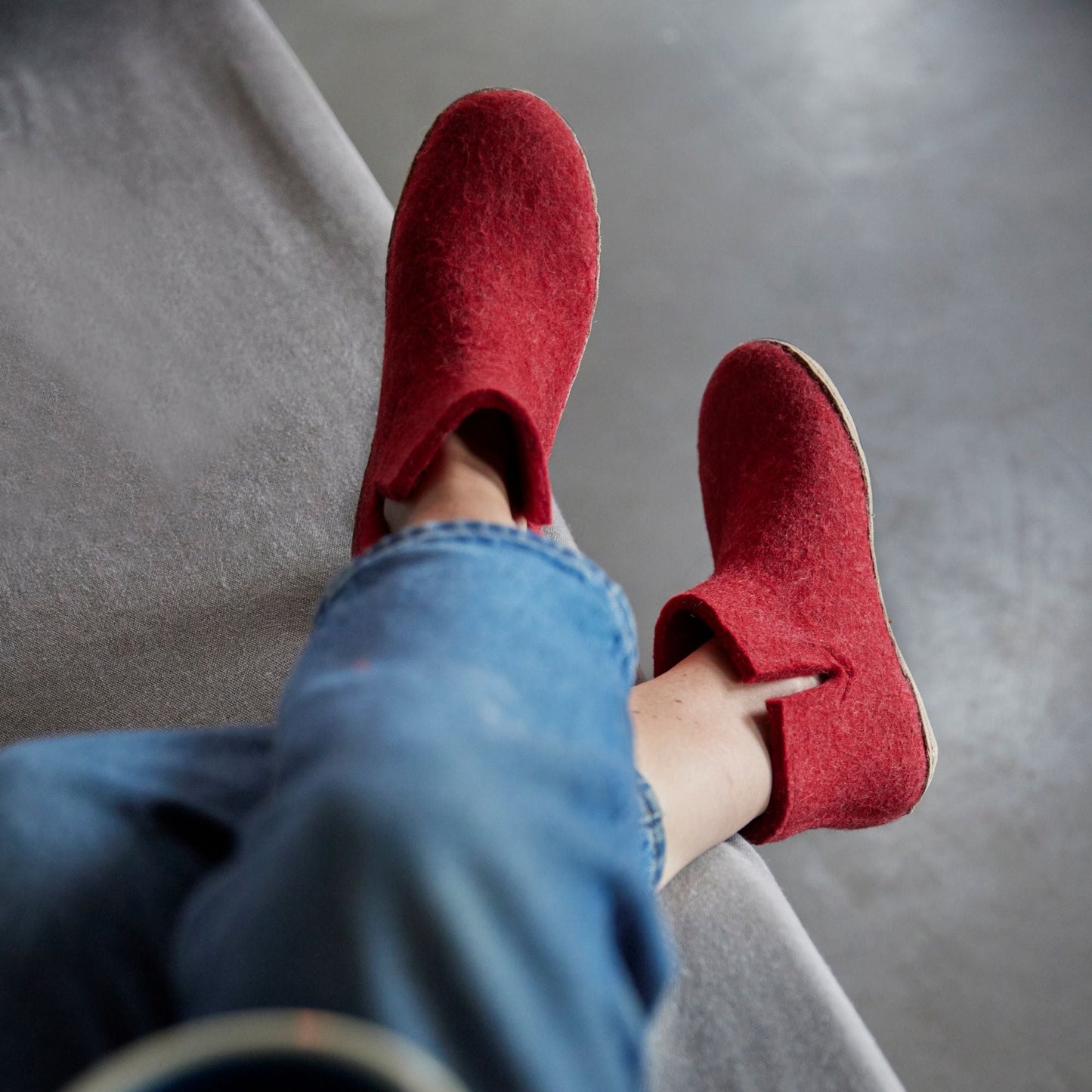 Glerups Boot Red - 100% Wool Felt Slippers for Comfort & Style - Grady’s Feet Essentials - Glerups