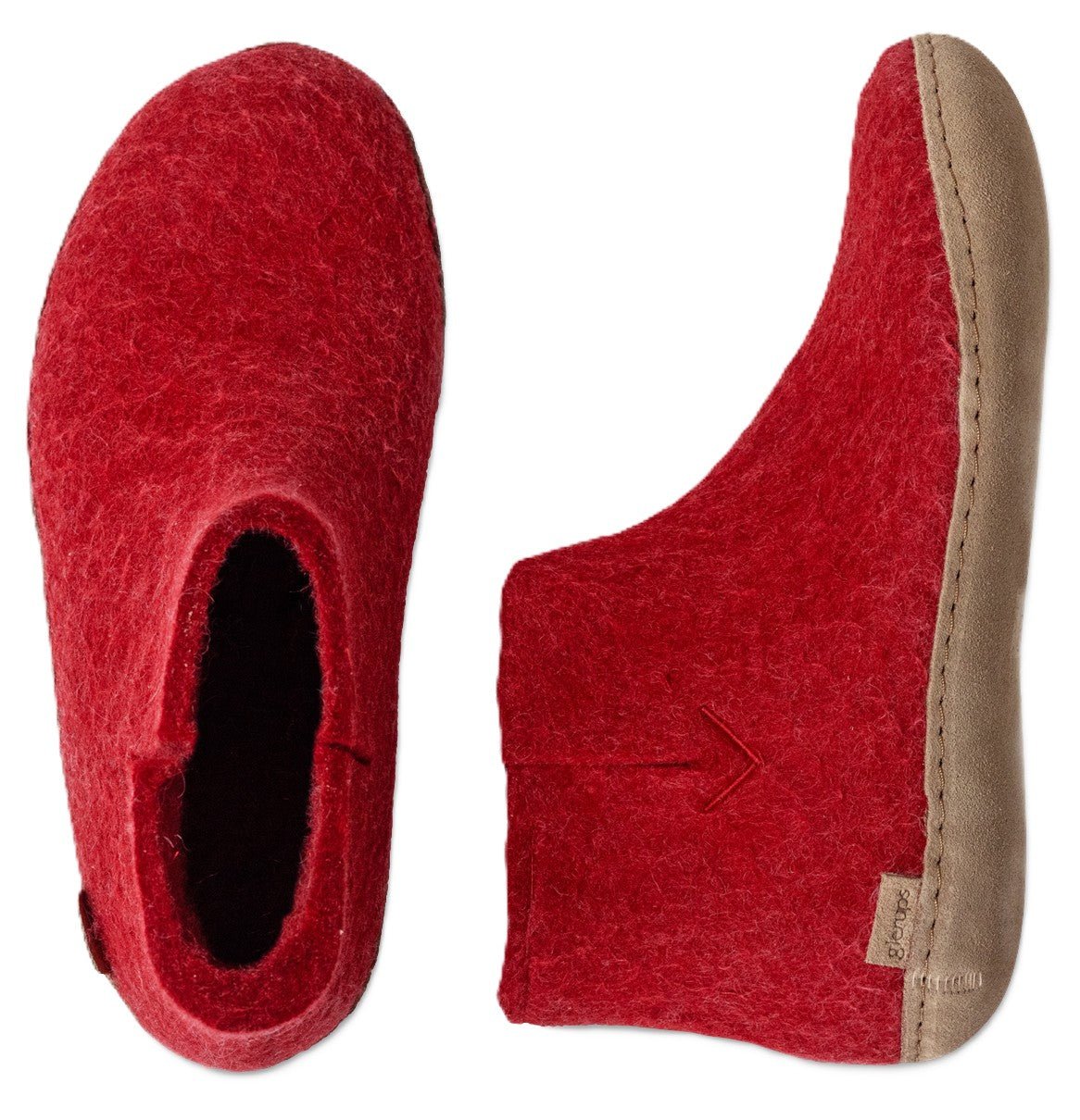 Glerups Boot Red - 100% Wool Felt Slippers for Comfort & Style - Grady’s Feet Essentials - Glerups