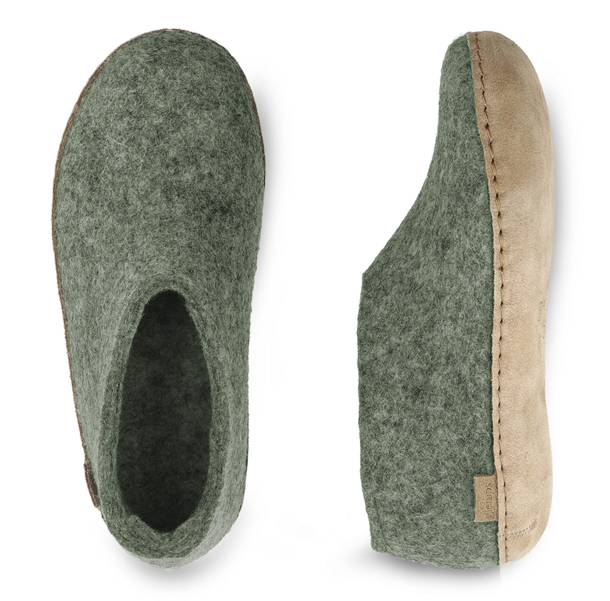 Glerups Shoe with Leather Sole - Moss - Grady’s Feet Essentials - Glerups
