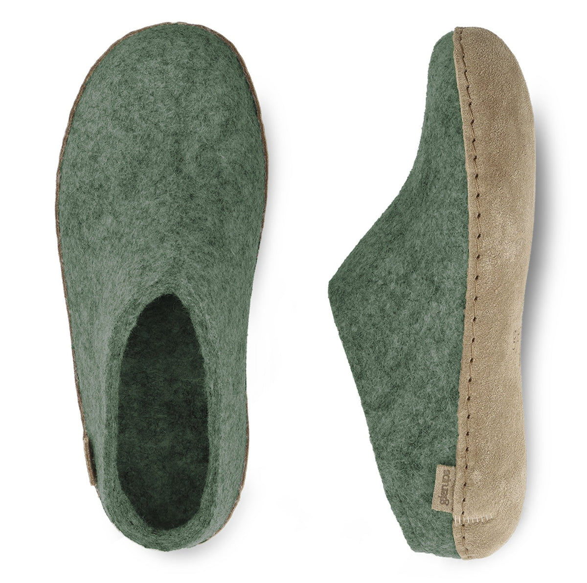 Glerups Slip-On with Leather Sole - Moss - Grady’s Feet Essentials - Glerups