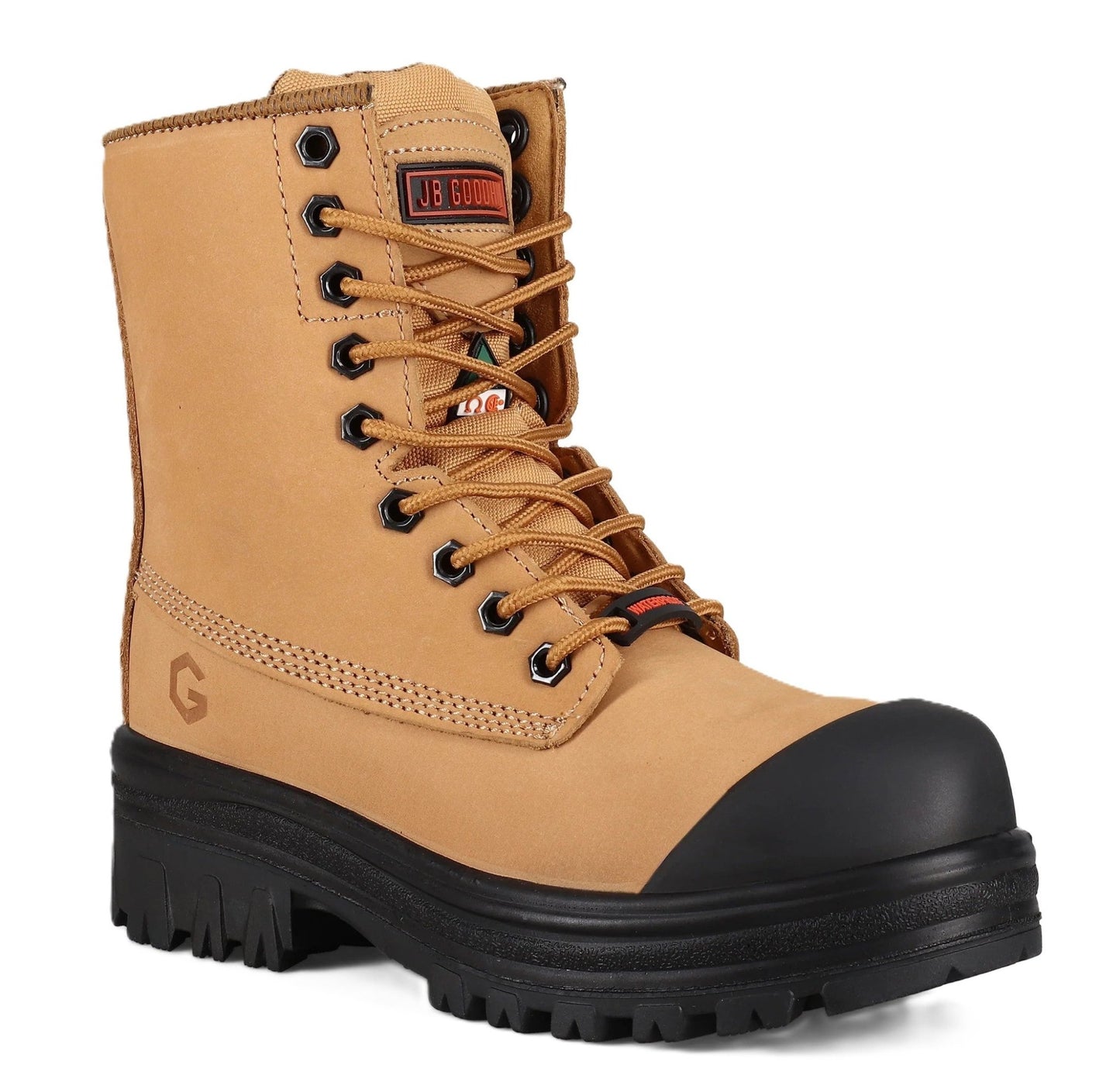 JB Goodhue Storm - Taupe Leather | CSA 8" Metal Free Work Boots - Grady’s Feet Essentials - JB Goodhue