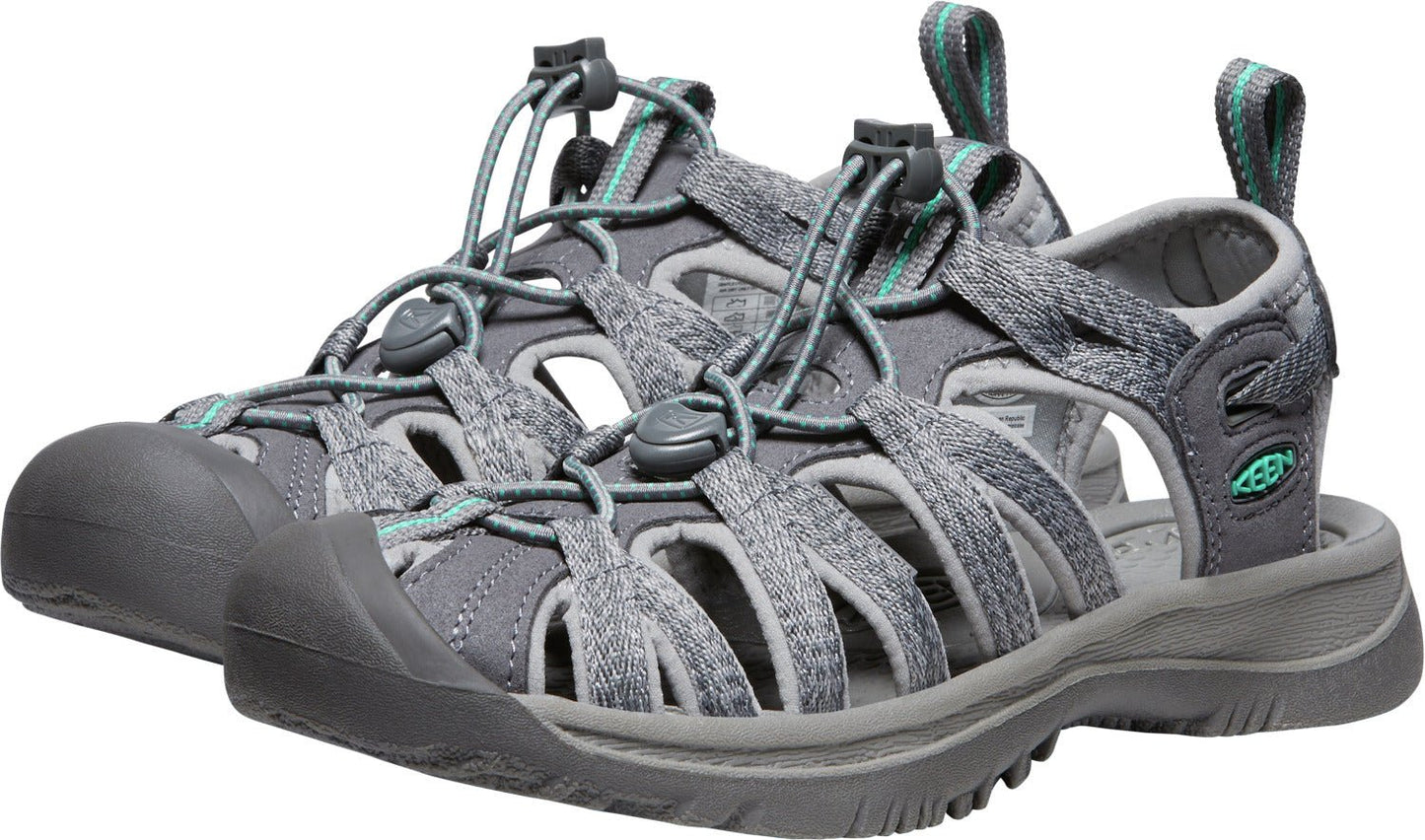 Keen Women's Whisper - Medium Grey/Peacock Green | Waterproof Sandal - Grady’s Feet Essentials - Keen