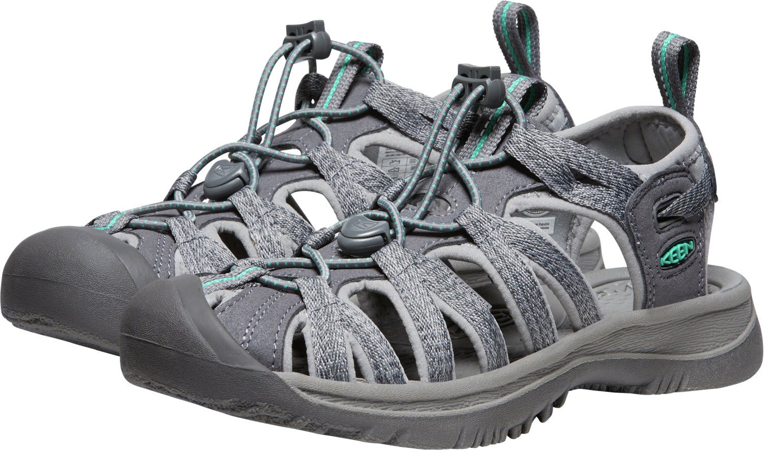 Keen Women's Whisper - Medium Grey/Peacock Green | Waterproof Sandal - Grady’s Feet Essentials - Keen