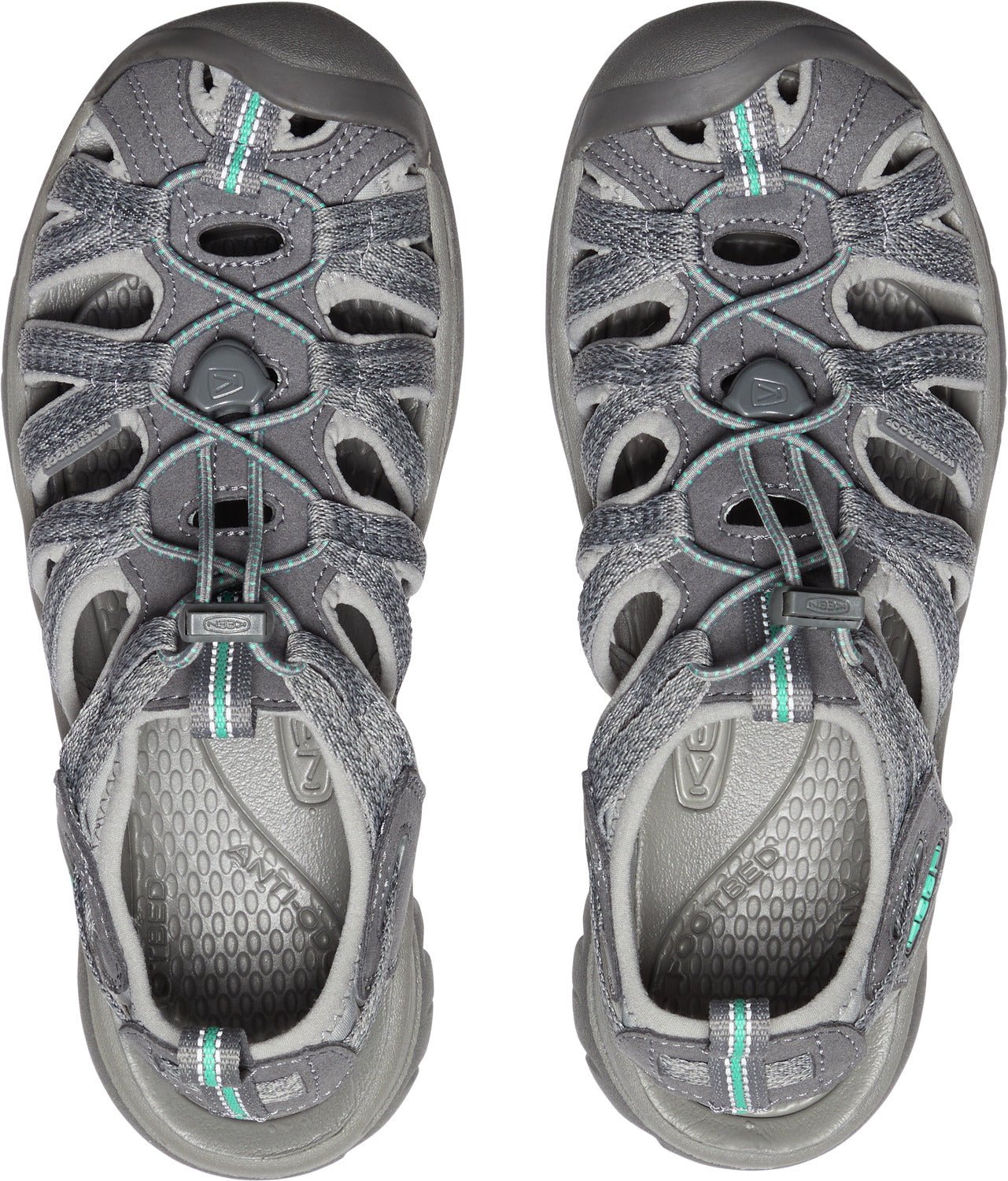 Keen Women's Whisper - Medium Grey/Peacock Green | Waterproof Sandal - Grady’s Feet Essentials - Keen