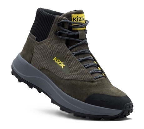 Kizik Men's Freedom Hike Waterproof - Olive Night/Smoked Pearl | Hands-Free Step-In Boots - Grady’s Feet Essentials - Kizik