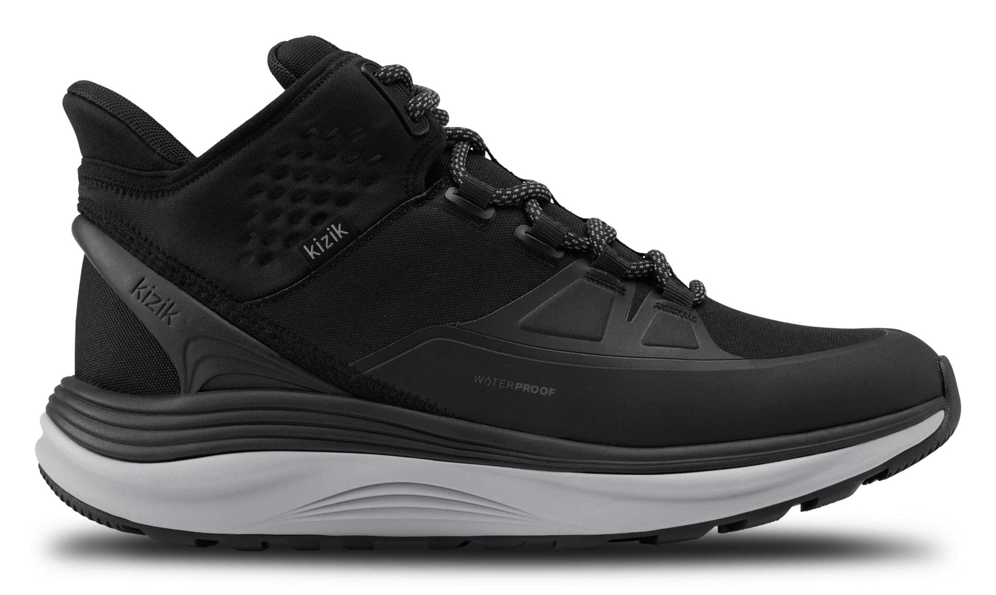 Kizik Men's London AT Mid WP - Black Alloy | Hands - Free Slip - On Boots - Grady’s Feet Essentials - Kizik