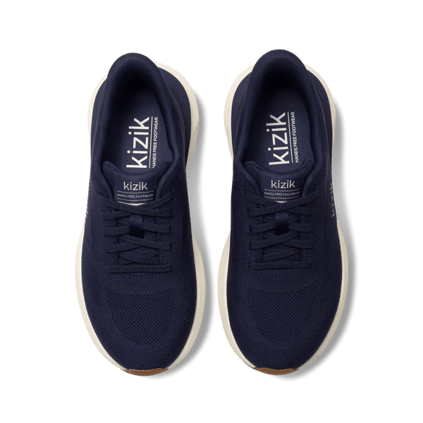 Kizik Women's Athens 2 Knit - Naval Academy | Hands-Free Step-In Shoes - Grady’s Feet Essentials - Kizik