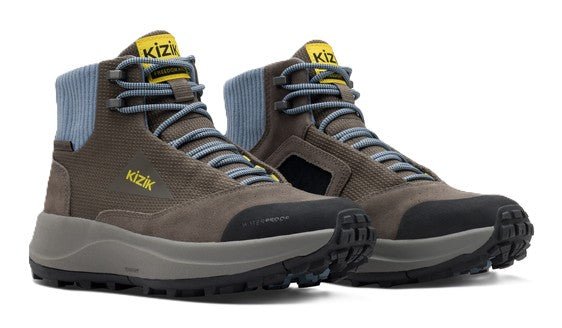 Kizik Women's Freedom Hike Waterproof - Major Brown/Windward Blue | Hands-Free Step-In Boots - Grady’s Feet Essentials - Kizik