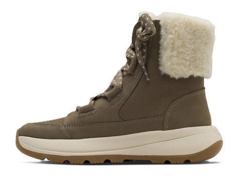 Kizik Women's Juno 2 Lace Winter Boot - Shitake/Fog Waterproof Leather - Grady’s Feet Essentials - Kizik