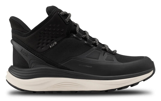 Kizik Women's London AT Mid WP - Black/Whitecap Gray | Waterproof Slip - On Boots - Grady’s Feet Essentials - Kizik