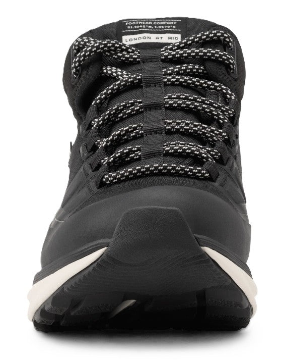 Kizik Women's London AT Mid WP - Black/Whitecap Gray | Waterproof Slip - On Boots - Grady’s Feet Essentials - Kizik