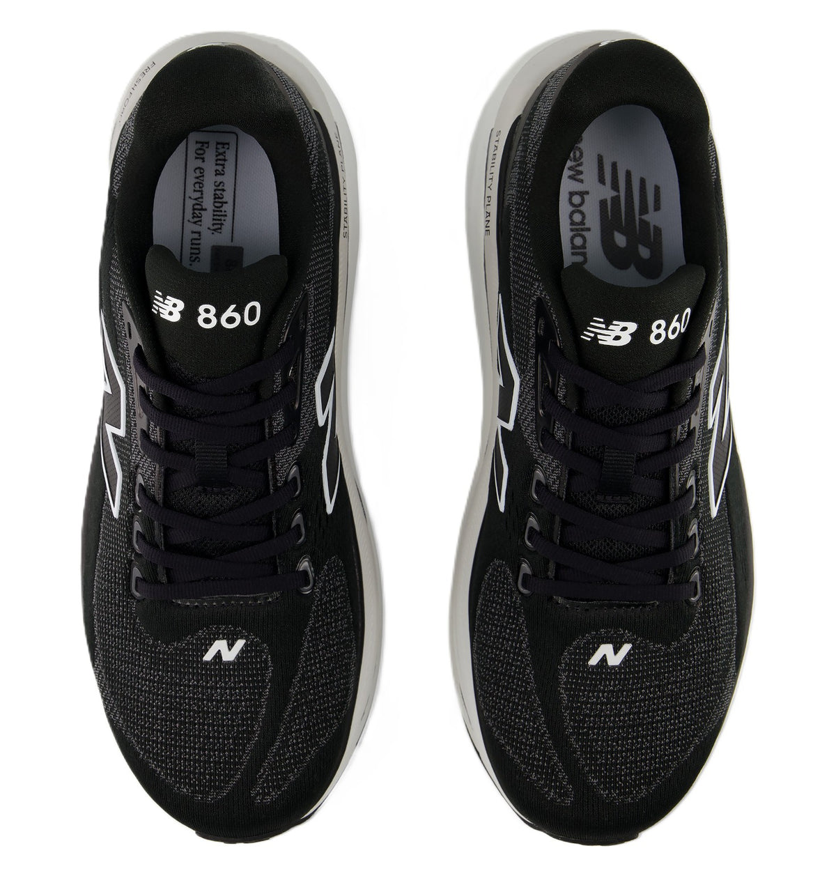 New Balance Men's Fresh Foam M8607GW  Stability Shoe Black White