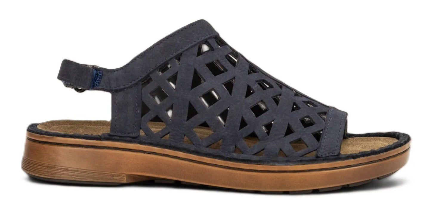 Naot Amadora Sandal - Navy Velvet Nubuck | Removeable Footbed - Grady’s Feet Essentials - Naot