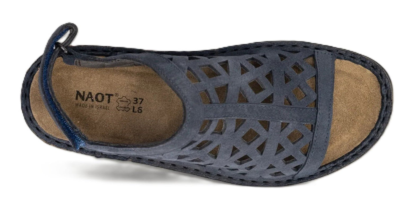 Naot Amadora Sandal - Navy Velvet Nubuck | Removeable Footbed - Grady’s Feet Essentials - Naot